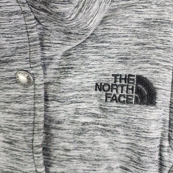 Womens Heather Grey The North Face Vest Jacket Sleeveless Full Zip Mock Neck XS - Picture 5 of 11